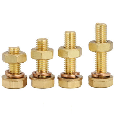 グレード 4.8/ 8.8/ 10.9/ 12.9 DIN933 DIN931 亜鉛仕上げの銅製ヘックスヘッドボルトとナッツ