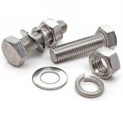 MM10-MM500 ハンダン DIN933 DIN931から平面仕上げヘックスヘッドボルトナッツとウォッシャー