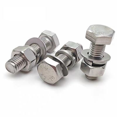 MM10-MM500 ハンダン DIN933 DIN931から平面仕上げヘックスヘッドボルトナッツとウォッシャー