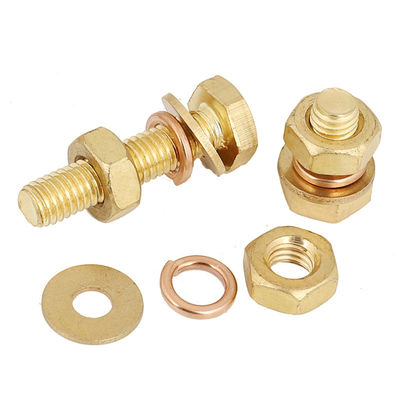 グレード 4.8/ 8.8/ 10.9/ 12.9 DIN933 DIN931 亜鉛仕上げの銅製ヘックスヘッドボルトとナッツ