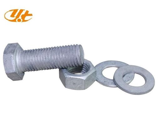 ヘクサゴン ASTM A307 3/8 M28 炭酸鋼 ホットディップ UNC ガルバン化ヘックスヘッドボルトとナッツ