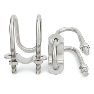 無料サンプル提供 M6-M64 炭素鋼/不?? 鋼のパイプ用Uボルトクランプ