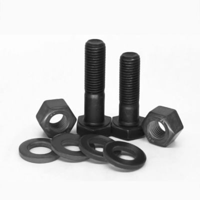高精度M9 M10 M38 M42 M50 M72 黒酸化炭素鋼ヘックスボルト DIN標準